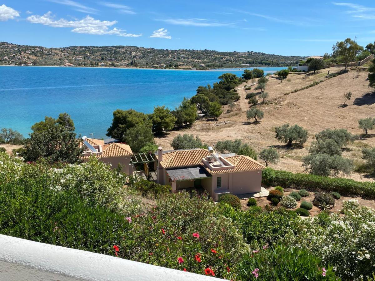 Retreat Villa By The Sea With Pool In Porto Heli Bagian luar foto