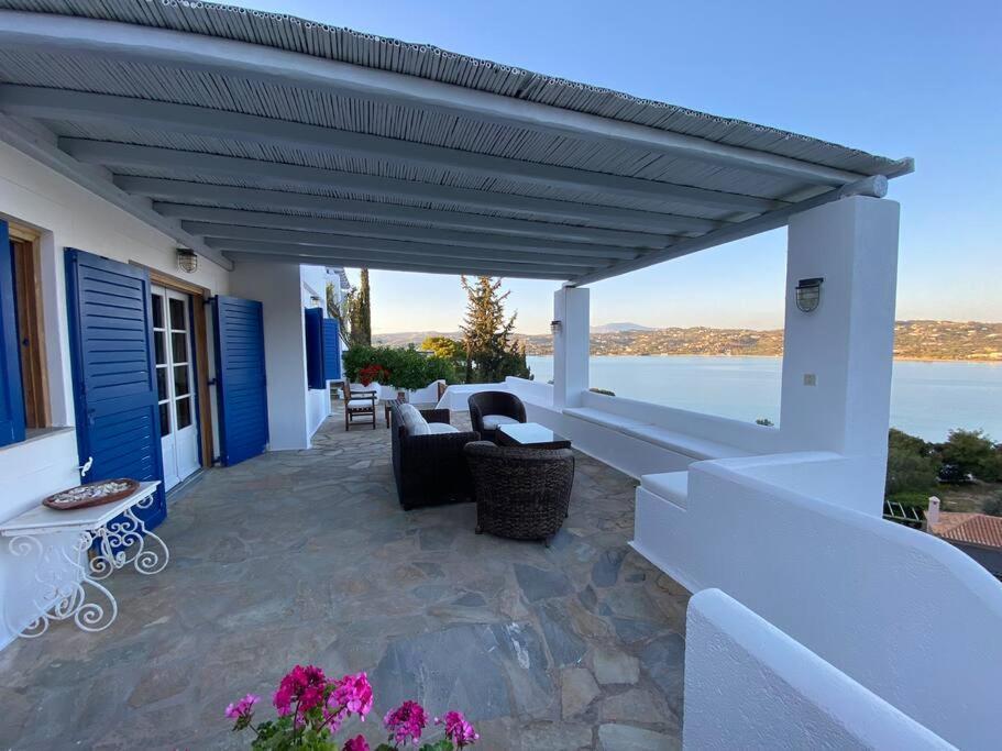 Retreat Villa By The Sea With Pool In Porto Heli Bagian luar foto